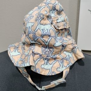 EGG baby 100% linen monkey print children's sun hat